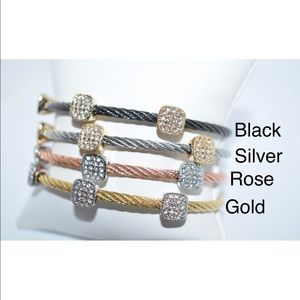 Bracelets G/S plated with crystals